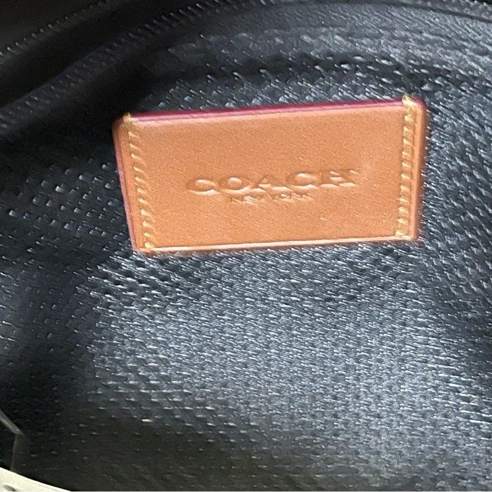 Coach Charter Navy Blue Pebble Chunky Leather Backpack